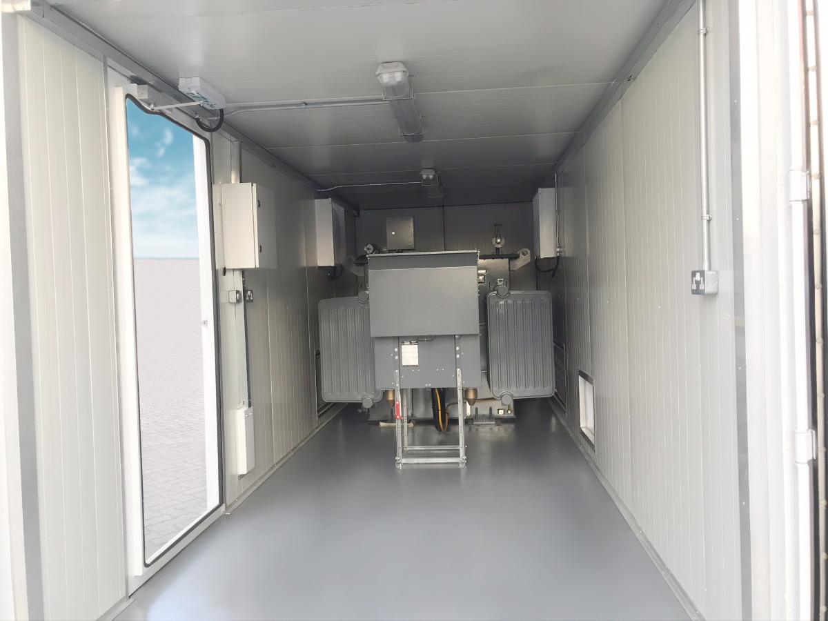 20ft shipping container modified to Transformer module for mobile power