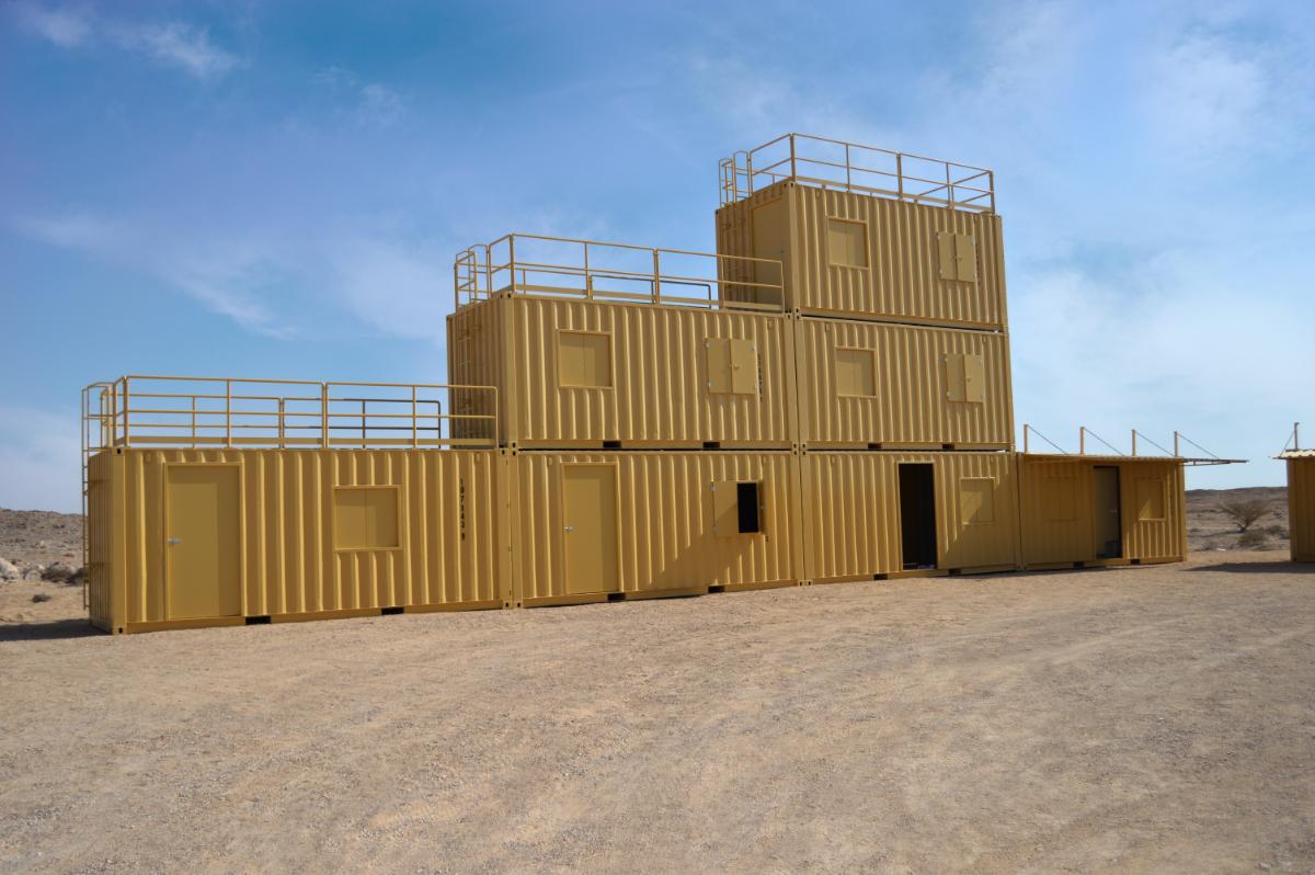 Defense special forces training built from shipping containers